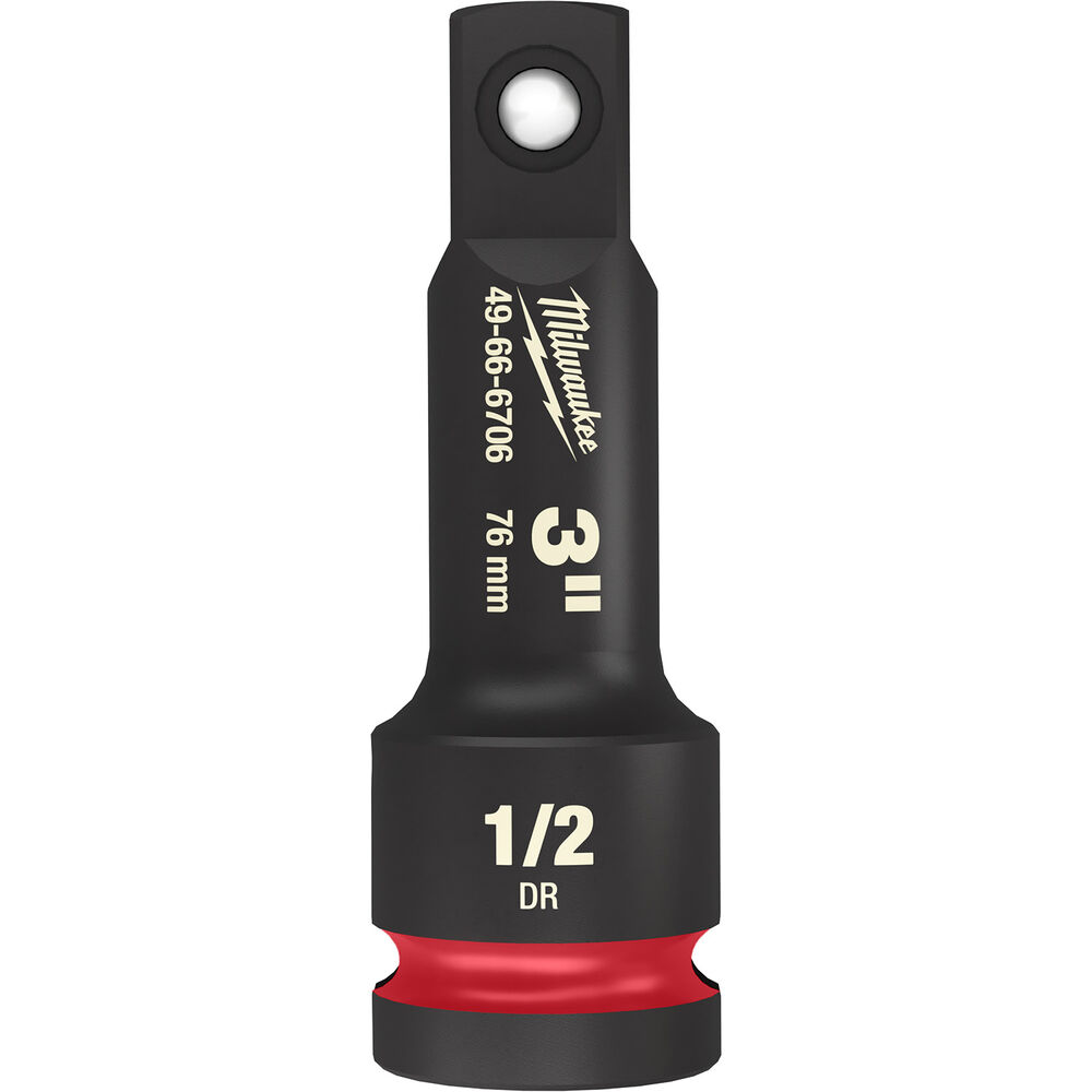 Milwaukee® Tool SHOCKWAVE™ Impact Duty™ 49-66-6706 Dual Hole Socket Extension, 1/2", 3" OAL