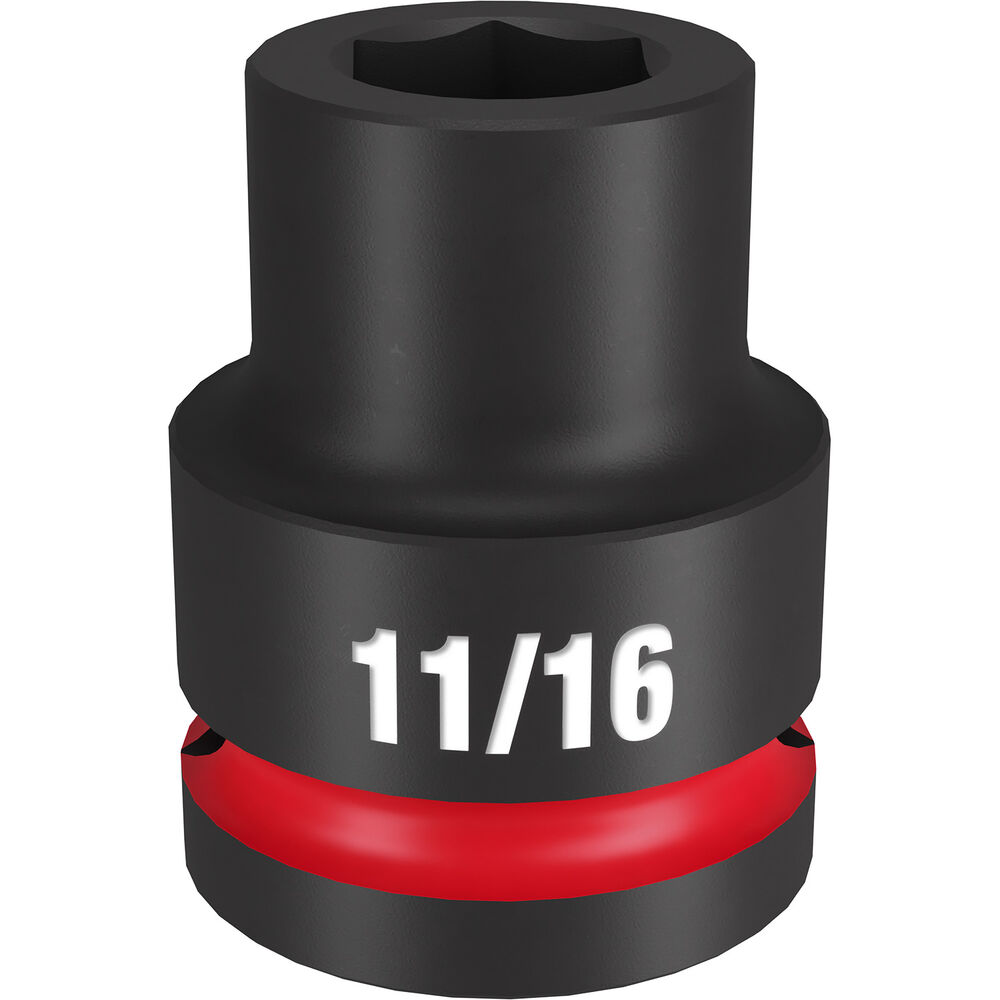 Milwaukee® Tool SHOCKWAVE™ Impact Duty™ 49-66-6302 Socket, 3/4" Hex Drive, 11/16" Standard Socket, 6 Points