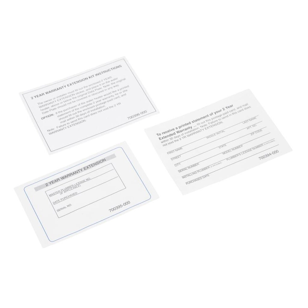 A.O. Smith® 100109797 2-Years Warranty Extension Kit