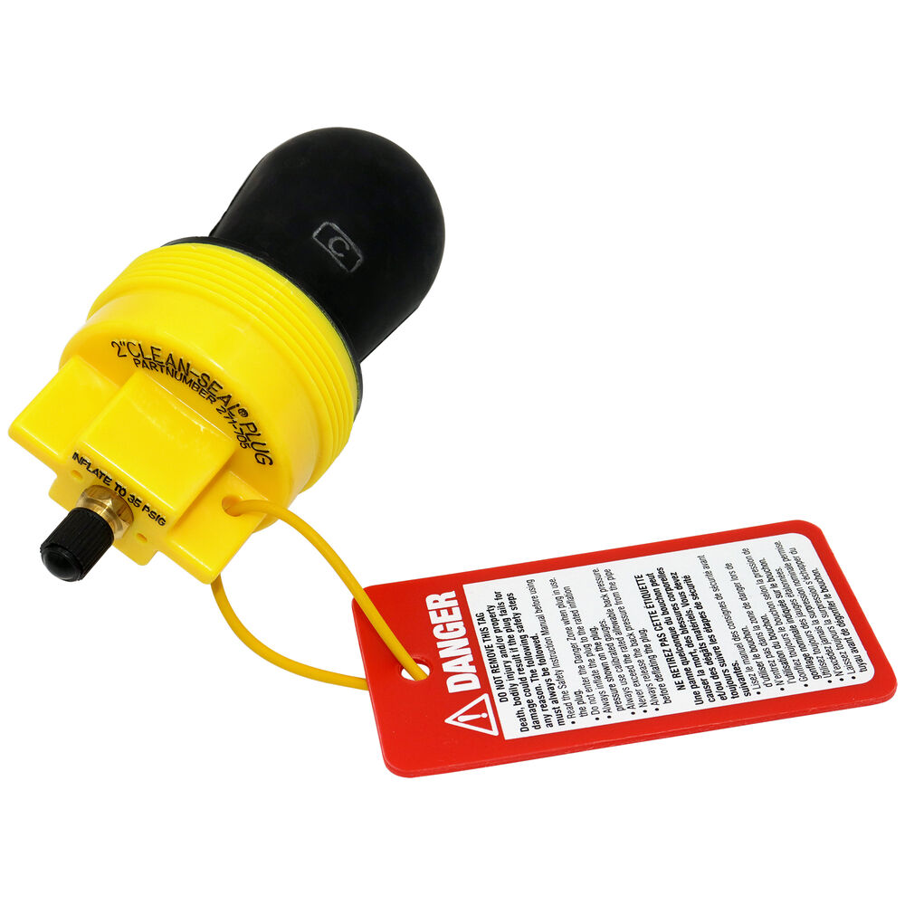 Cherne® Clean-Seal® 271705 Pneumatic Pipe Plug, 2" Pipe, 13 psi, Natural Rubber