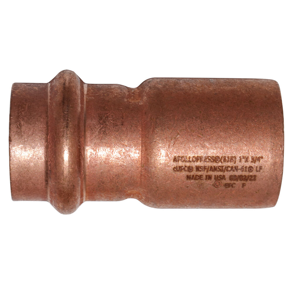 ApolloPress® 818 1x3/4" Fitting Reducer, Copper, Small Diameter, FTGxP