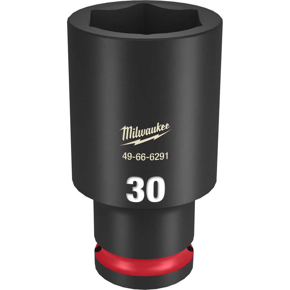 Milwaukee® Tool SHOCKWAVE™ Impact Duty™ 49-66-6291 Socket, 1/2" Hex Drive, 30 mm Deep Socket, 6 Points