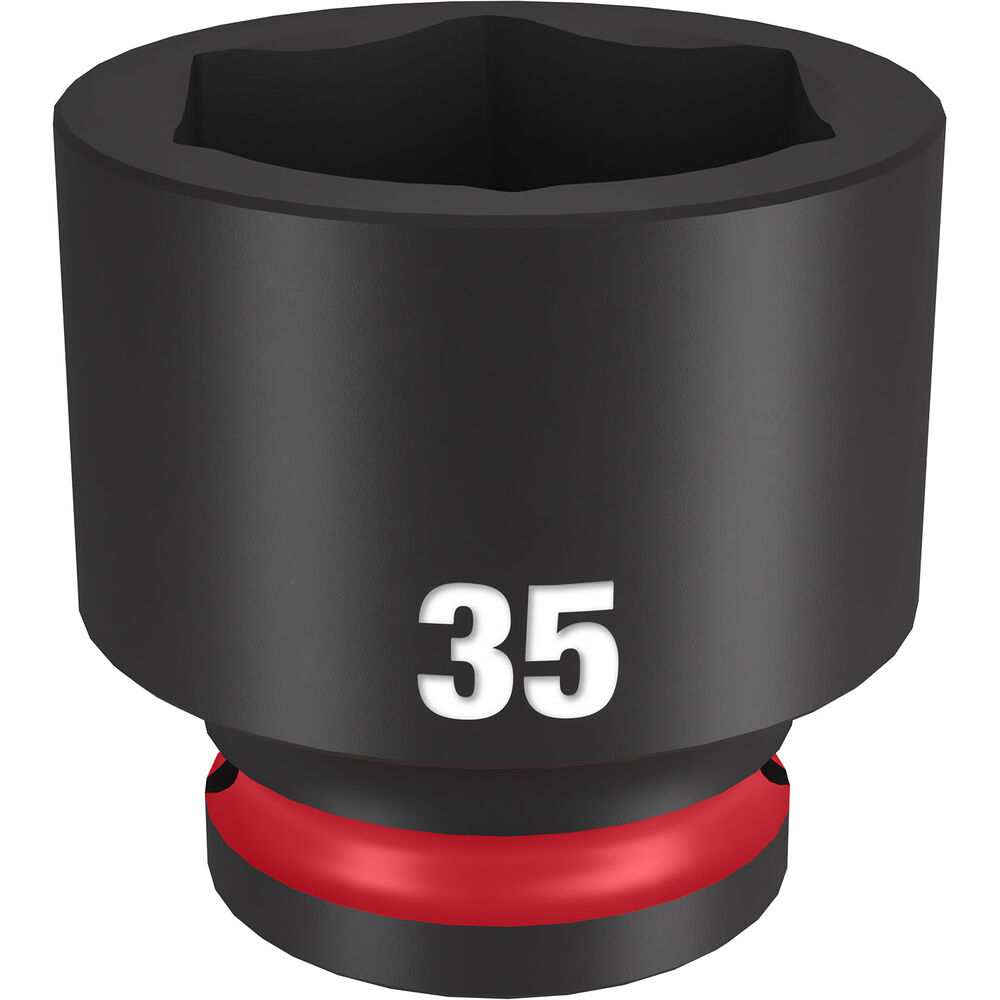 Milwaukee® Tool SHOCKWAVE™ Impact Duty™ 49-66-6267 Socket, 1/2" Hex Drive, 35 mm Standard Socket, 6 Points