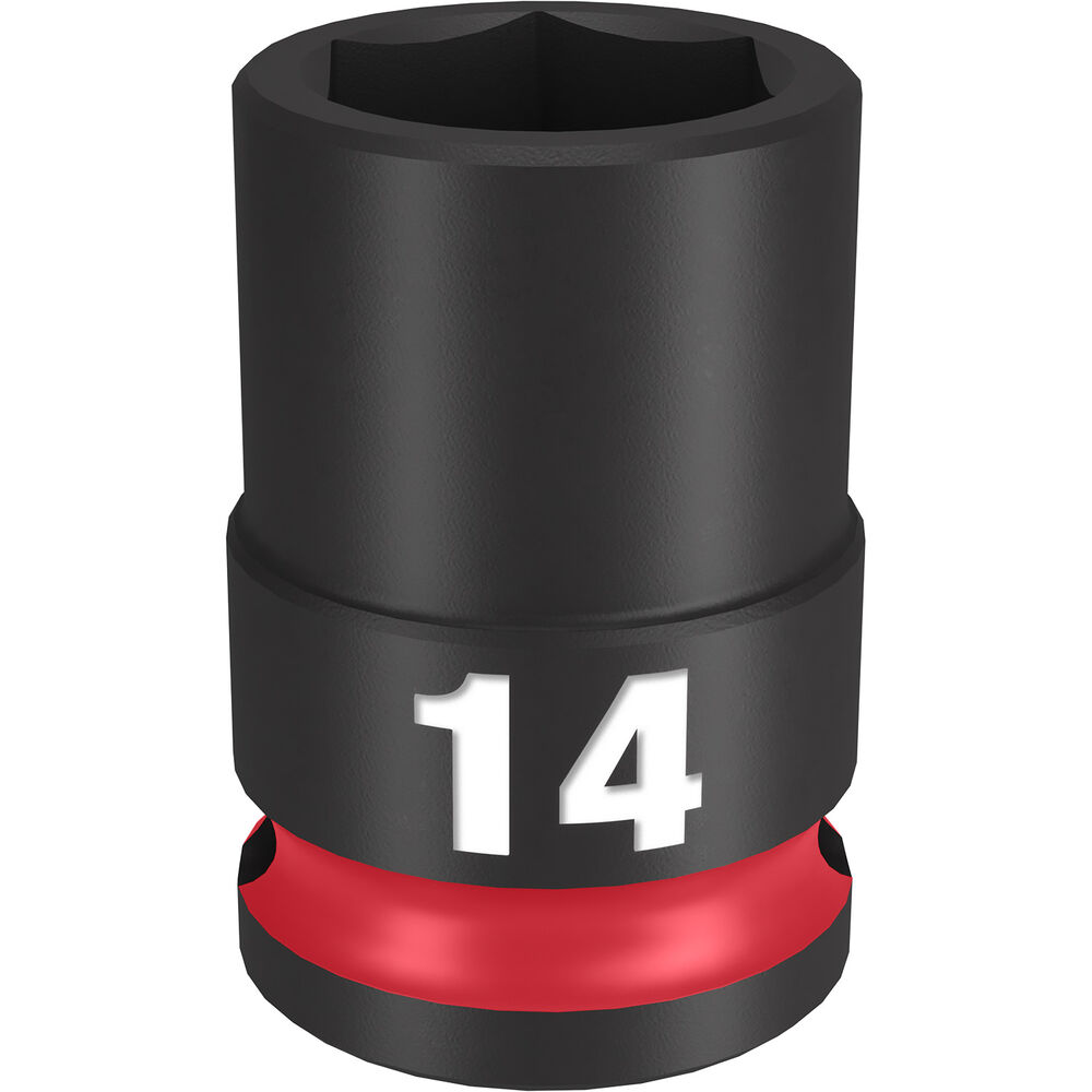 Milwaukee® Tool SHOCKWAVE™ Impact Duty™ 49-66-6138 Socket, 3/8" Hex Drive, 14 mm Standard Socket, 6 Points
