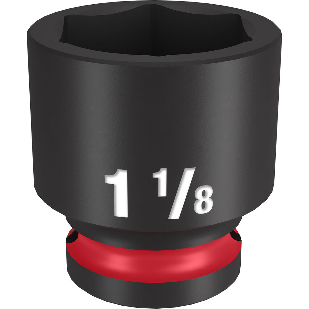 Milwaukee® Tool SHOCKWAVE™ Impact Duty™ 49-66-6212 Socket, 1/2" Hex Drive, 1-1/8" Standard Socket, 6 Points