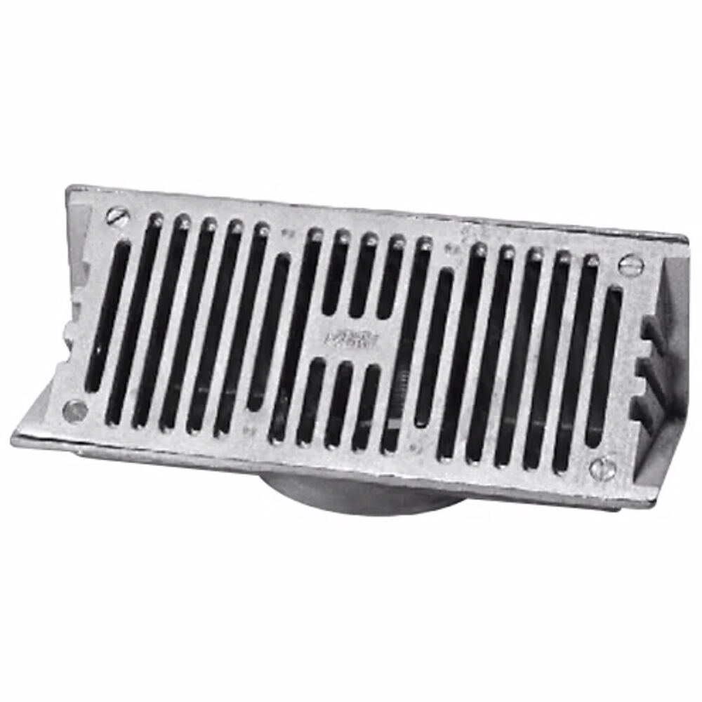 Zurn® ZARB161-3IP Oblique Scupper Drain, 3" Outlet, Thread Connection, Plain Bronze Grid, Bronze Drain