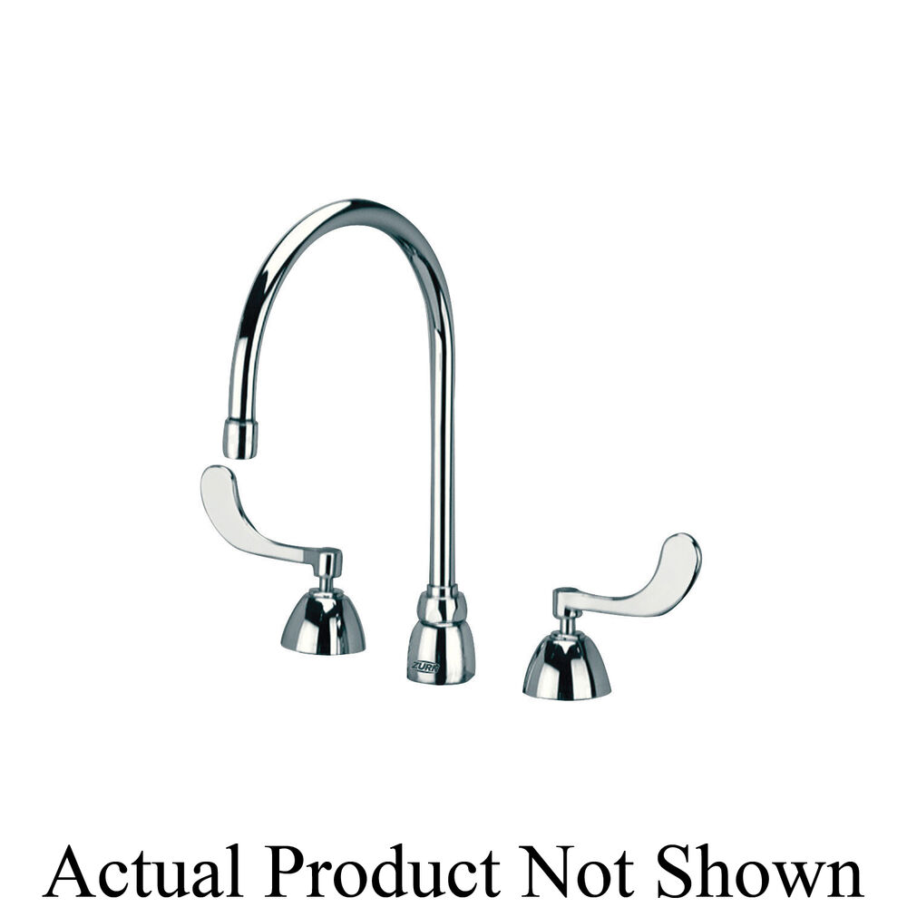 AquaSpec® Z831C4-XL-ICT-17F Widespread Gooseneck Faucet w/ Interconnecting Copper Supply Tube, 4" Wrist Blades, 1.5 gpm Female Aerator, Polished Chrome