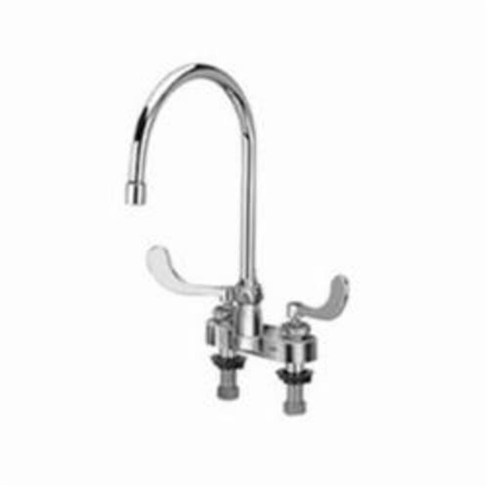 Zurn® AquaSpec® Z812C4-XL Gooseneck Centerset Bathroom Faucet w/ 4" Wrist Blade Handles, 2.2 gpm, Brass, Polished Chrome