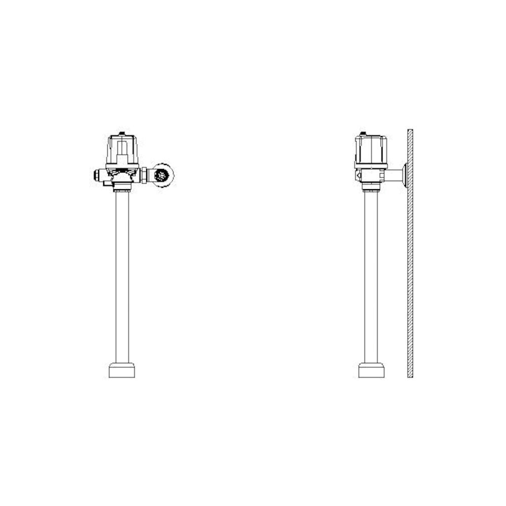 Commercial 81TBT / 81THW WC HW Flushvalve, Chrome
