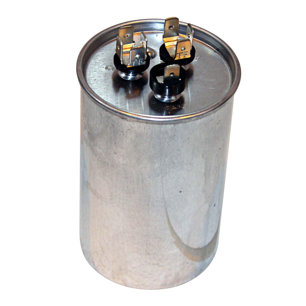 P291-4554RS Dual Motor Run Capacitor, 45/5 uF, 440 VAC, Round