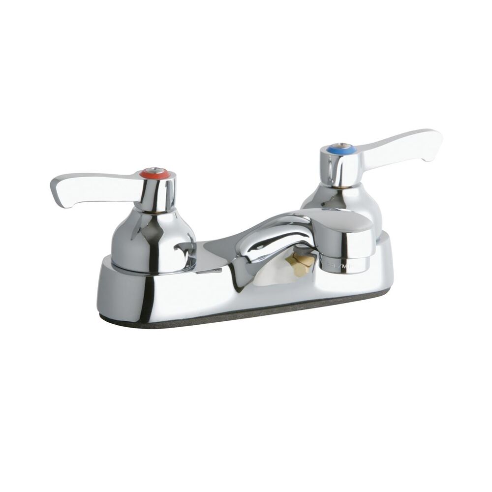 ELKLK402L2 4" ADA Centerset Exposed Deck Faucet, Integral Spout, 2" Lever Handles, Brass