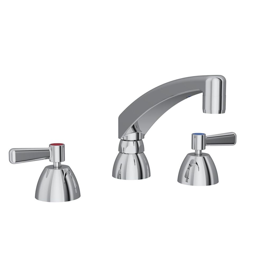 ELKLK800AT08L2 8" ADA Centerset Concealed Deck Faucet, 8" Arc Tube Spout, 2" Lever Handles, Brass, Chrome
