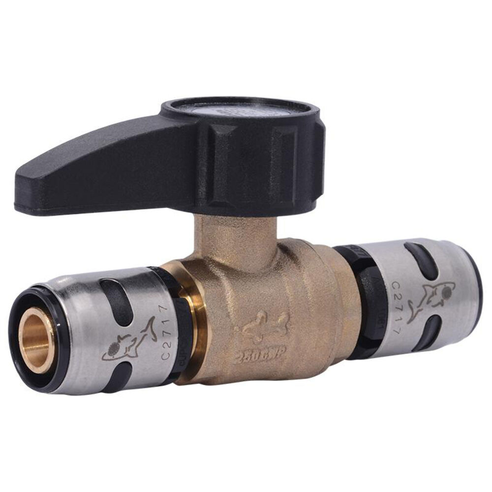 K22222 EvoPEX™ 1/2" Ball Valve, PEX PTC, Brass and Acudel, Domestic
