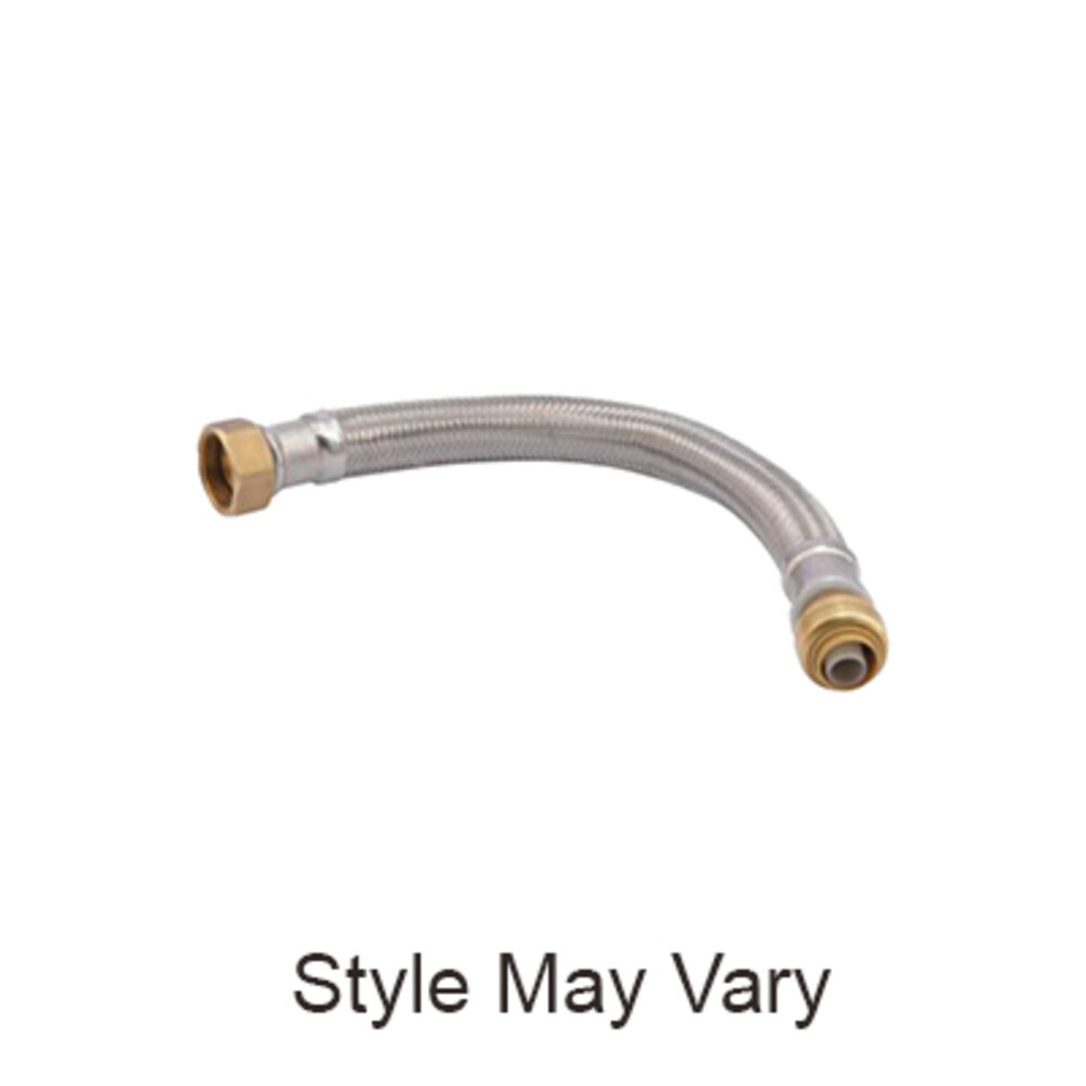 SS3088FLEX18LF SharkBite 3/4" X 3/4" FIP, 18" Stainless Steel Corrugated Water Heater Connector