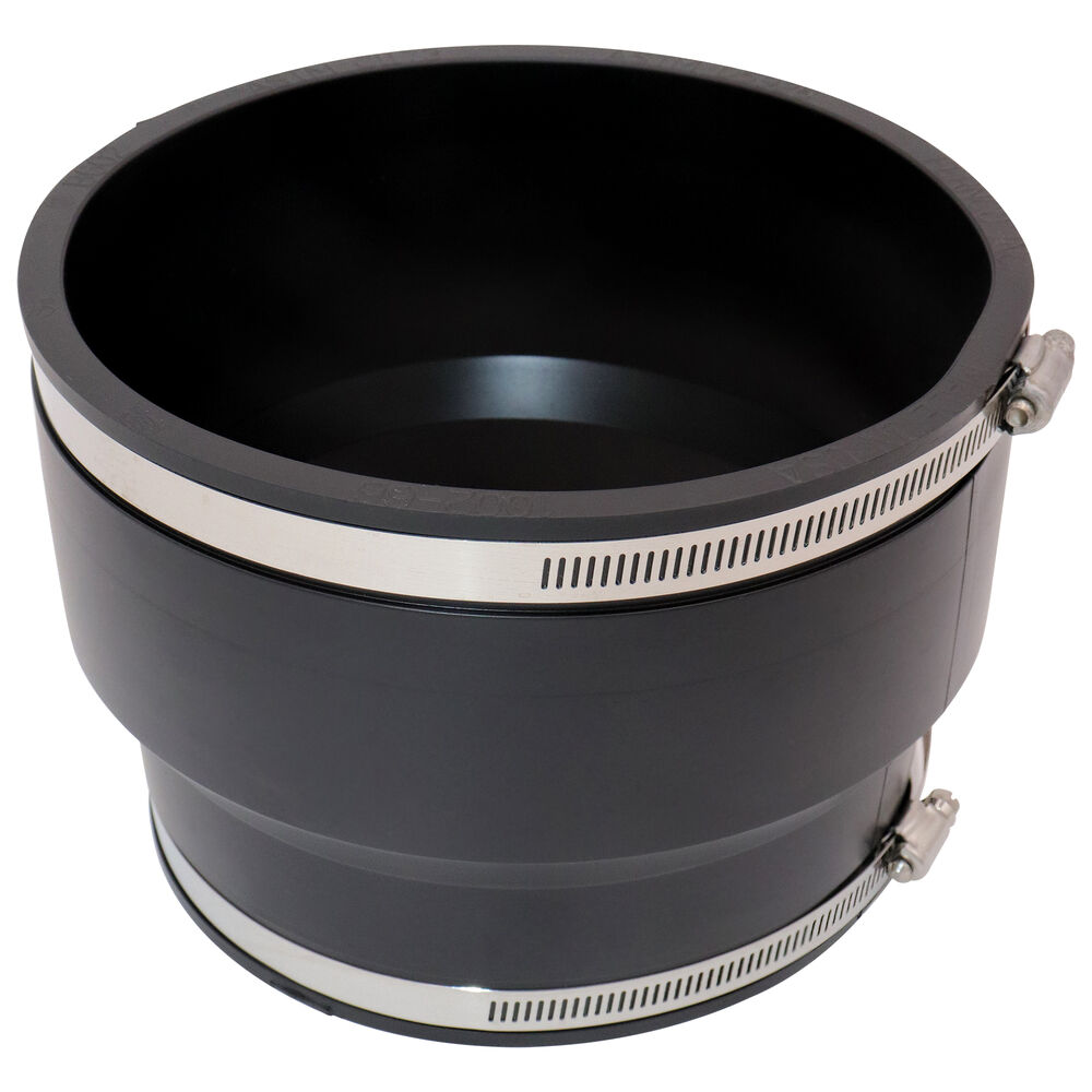 Fernco® 1002-66 Flexible Pipe Coupling, 6 in, ClayxPVC, PVC, Domestic