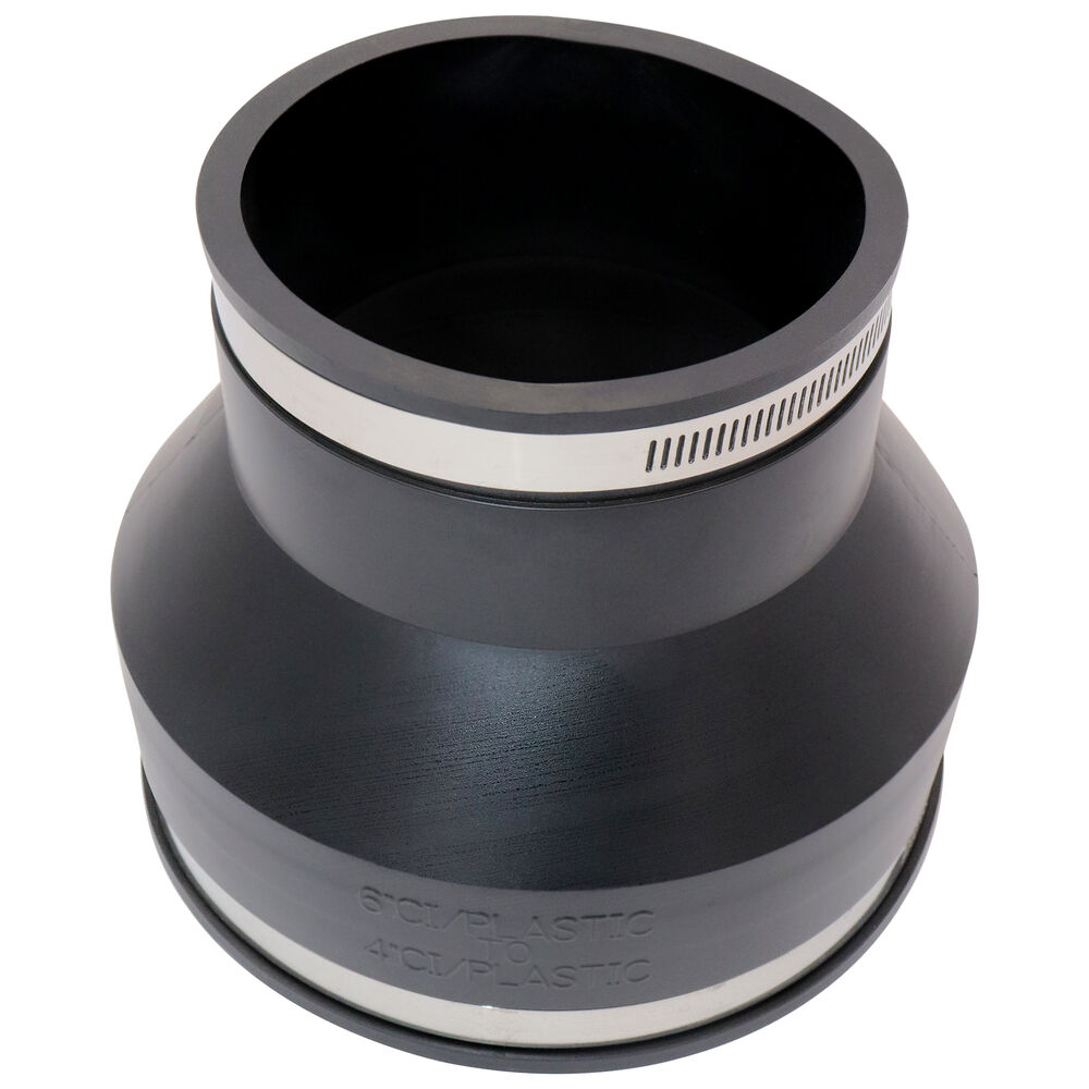 Fernco® 1056-64 Flexible Pipe Coupling, 6x4 in, Cast Iron/Plastic, PVC, Domestic