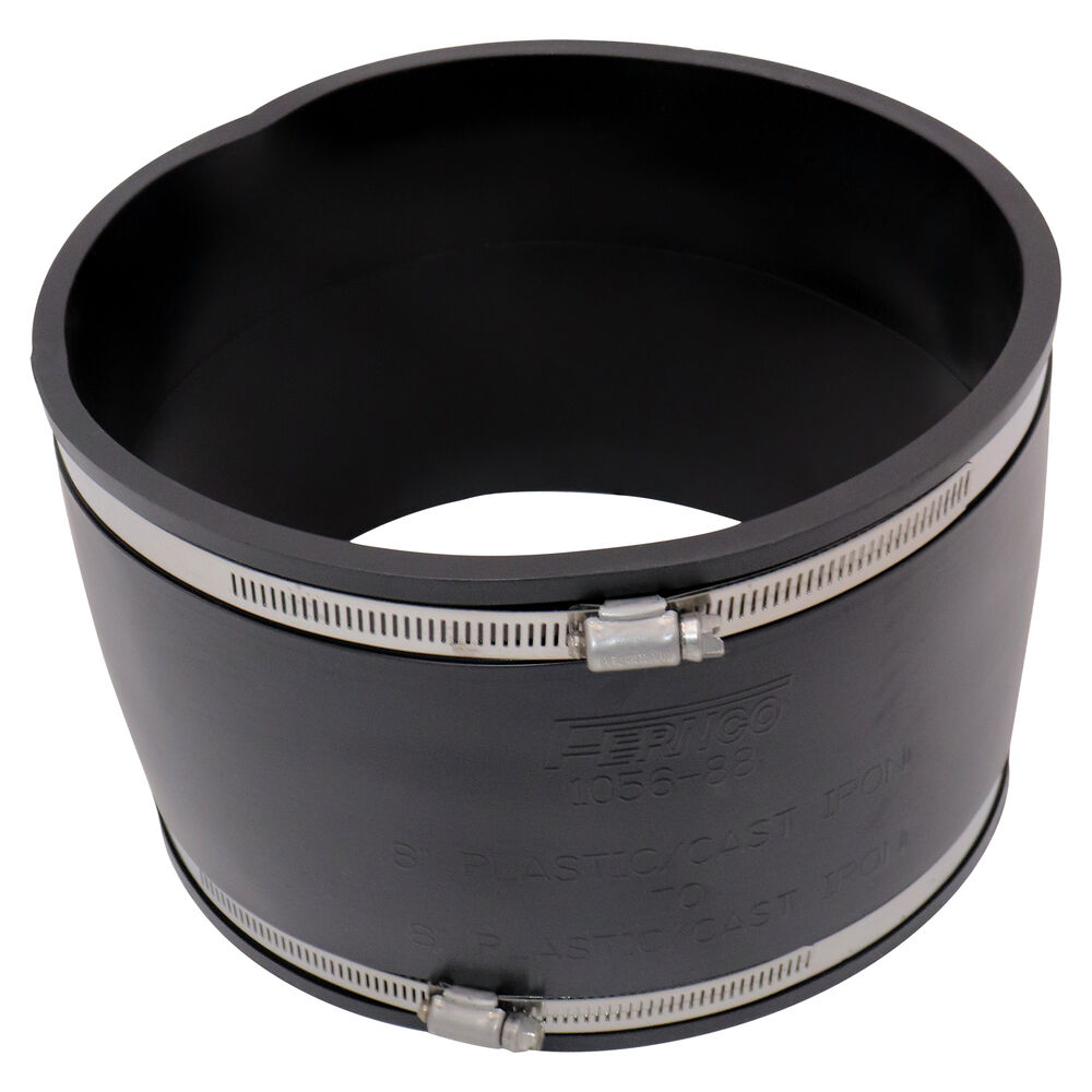 Fernco® 1056-88 Flexible Pipe Coupling, 8", Plastic, PVC, Domestic