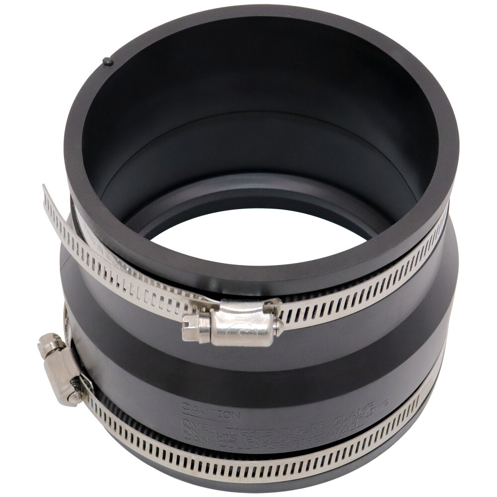 Fernco® 1070-44 Flexible Pipe Coupling, 4", ADSxCast Iron/Plastic, PVC, Domestic