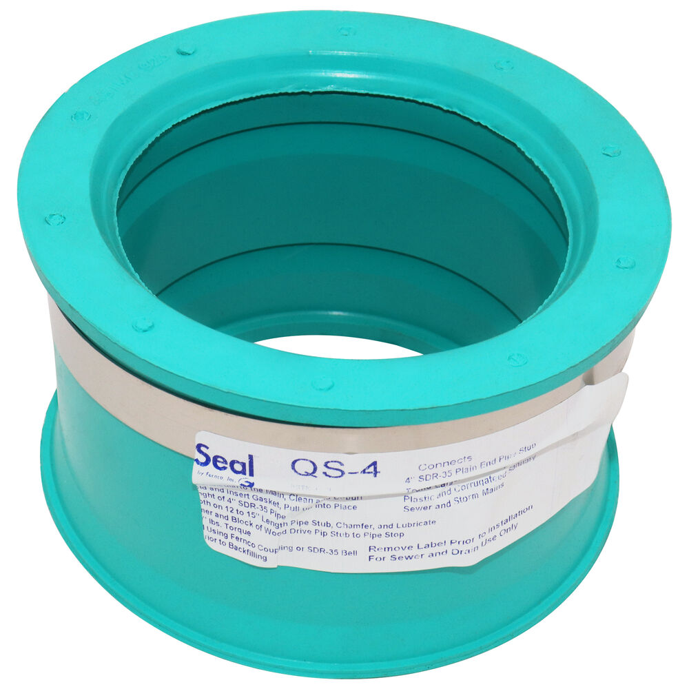 Fernco® QwikSeal® QS-4 Qwik Seal, 4 in, SDR 35, Rubber, Domestic
