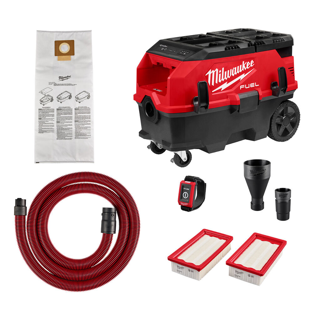 Milwaukee® Tool 0888-20 M18 FUEL™ 9 Gallon Dual Battery Dust Extractor w/ PACKOUT™ Compatibility and VACLINK™
