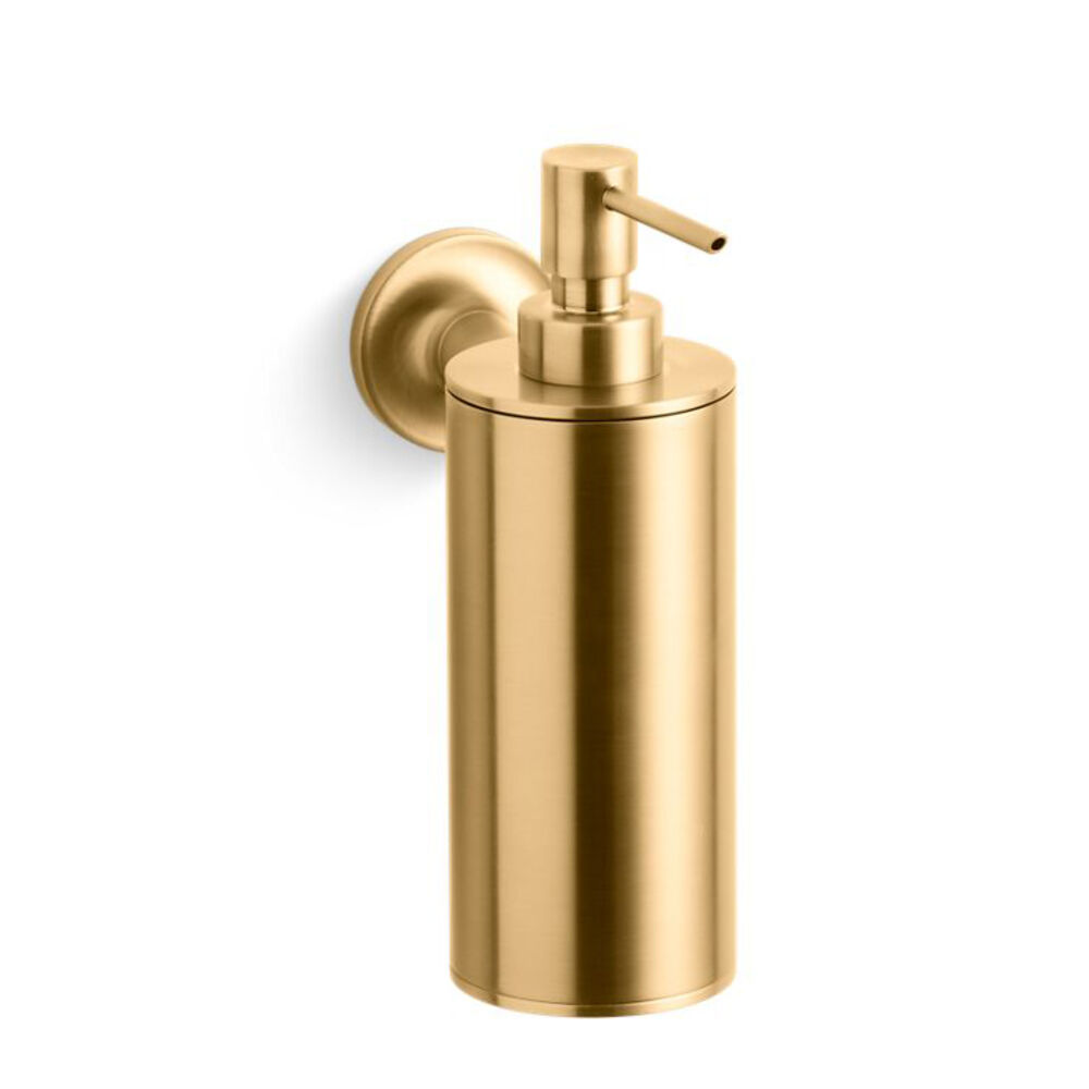 K-14380-2MB Purist® Wall-Mount Soap/Lotion Dispenser, Vibrant Brushed Moderne Brass