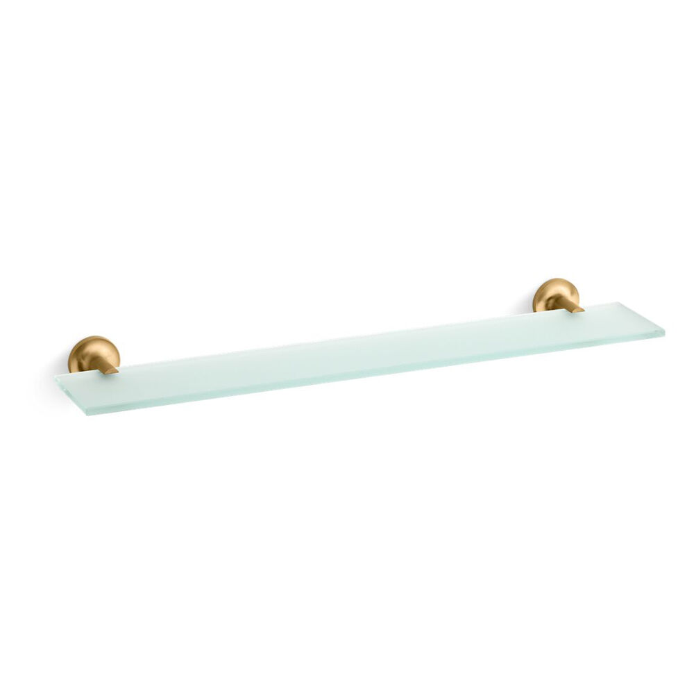 K-14440-2MB Purist® Glass shelf, Vibrant Brushed Moderne Brass