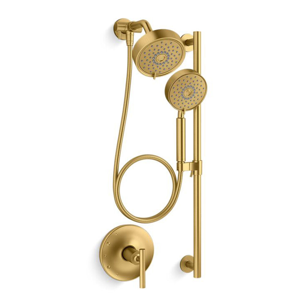 K-22181-G-2MB Purist® Showering Kit, 1.75 gpm, Vibrant Brushed Moderne Brass