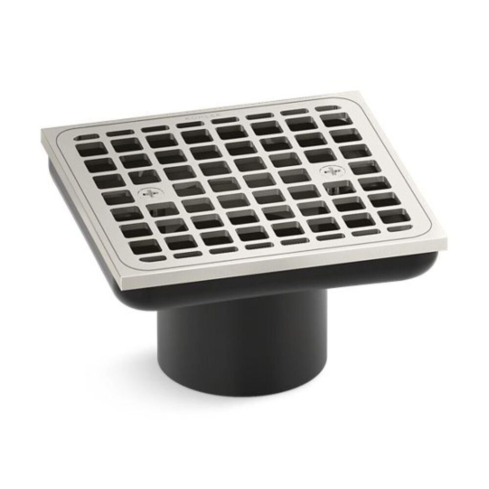 K-22665-SN Clearflo Square Brass tile-in Shower Drain (drain Body not included), Vibrant Polished Nickel
