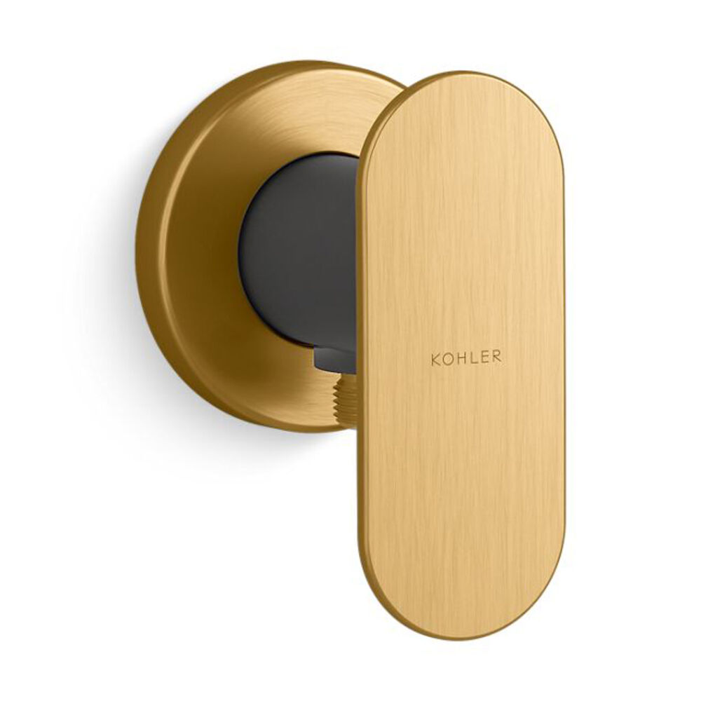 K-26289-2MB Statement® Wall-Mount wand Handshower Holder w/ supply elbow and check Valve, Vibrant Brushed Moderne Brass