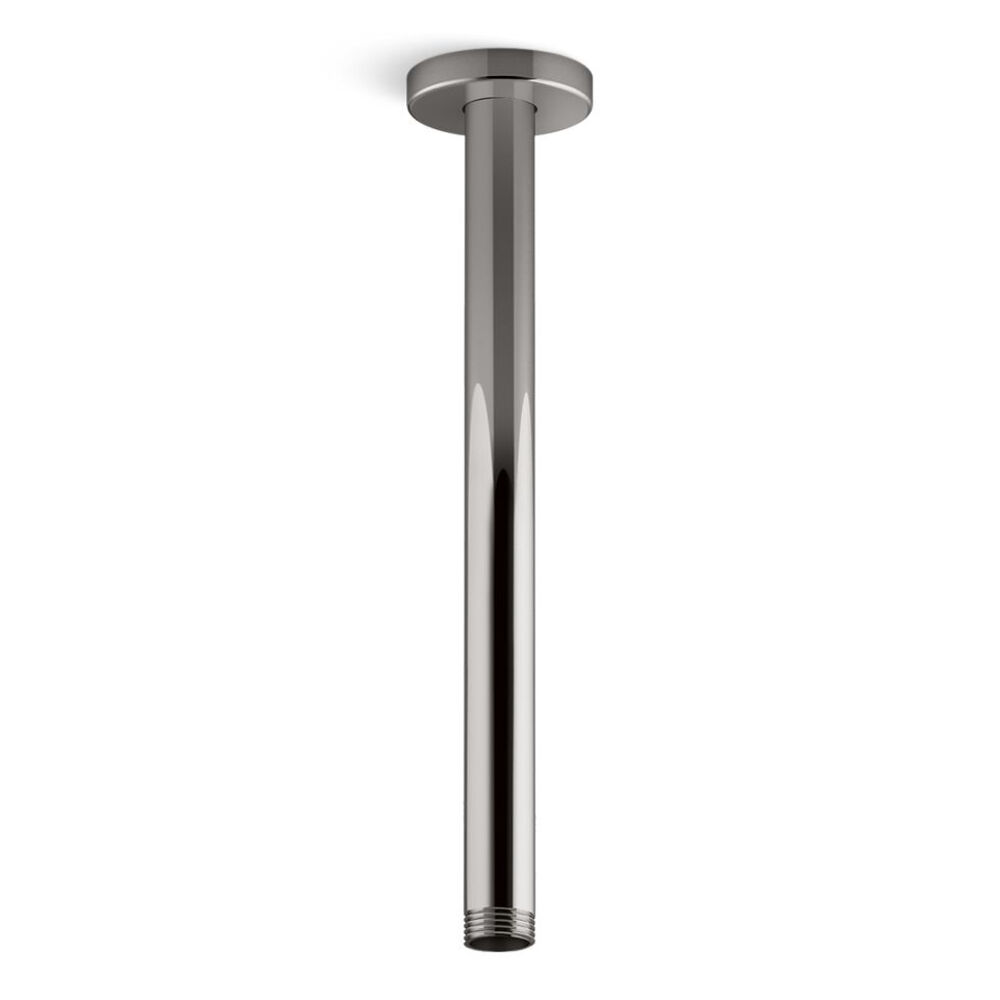 K-26321-TT Statement® 12" ceiling-Mount Single-Function Rainhead arm and flange, Vibrant Titanium