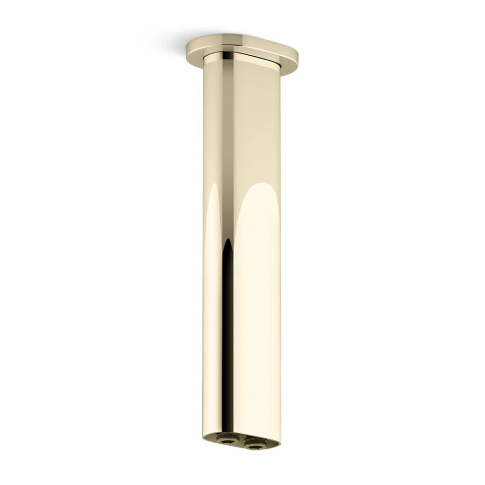 K-26326-AF Statement® 10" ceiling-Mount two-Function Rainhead arm and flange, Vibrant French Gold