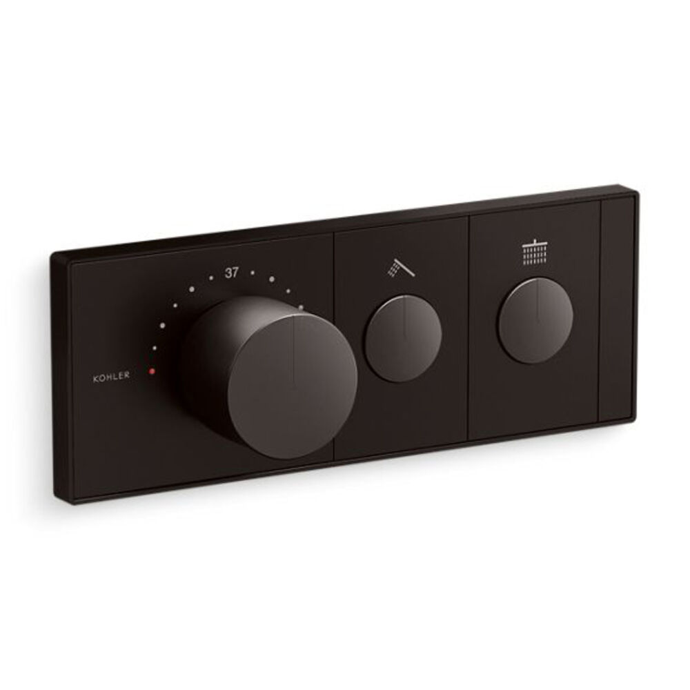 K-26346-9-BGP Anthem® Two-outlet recessed mechanical thermostatic Valve control, Vibrant Brushed Graphite