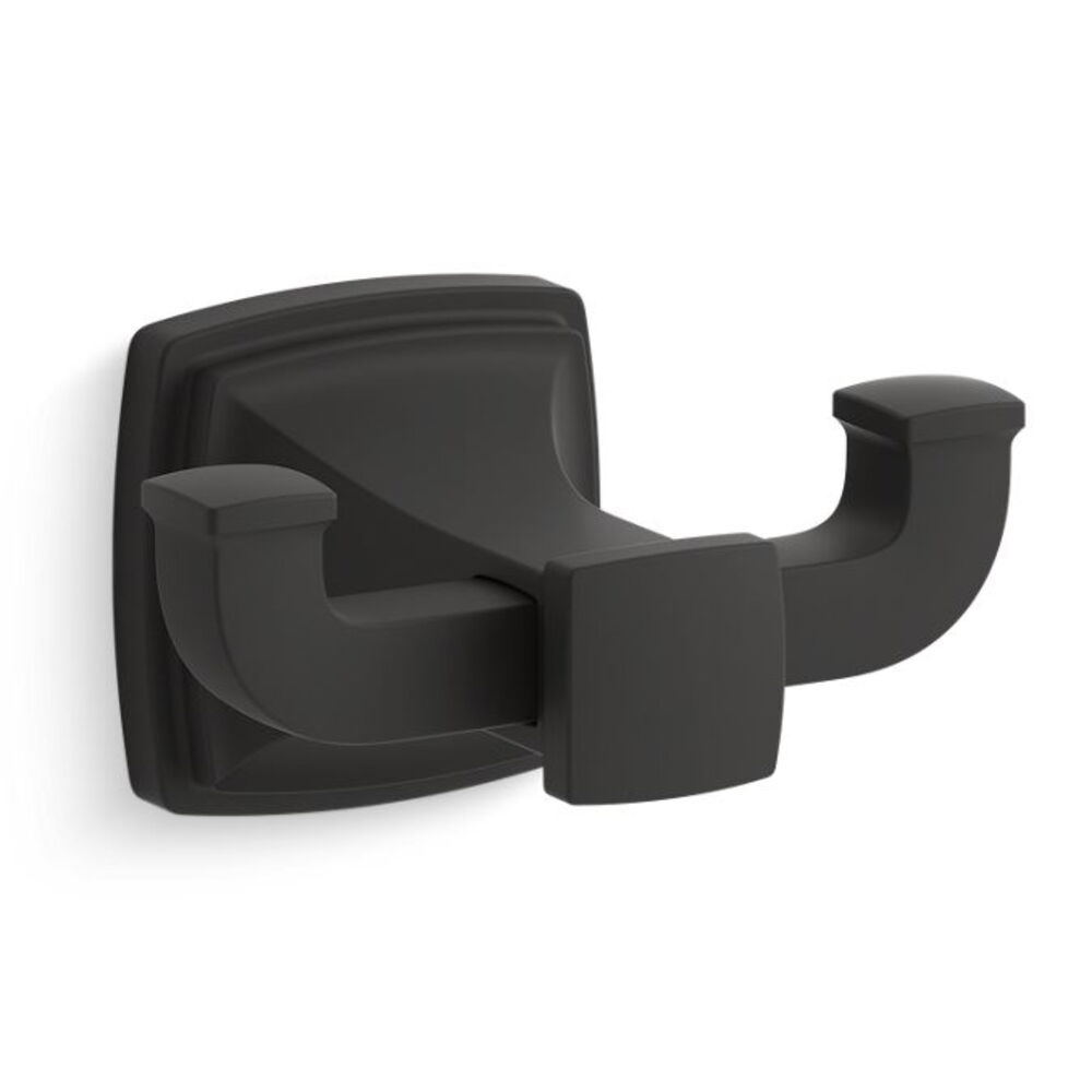 K-27411-BL Riff® Double robe hook, Matte Black