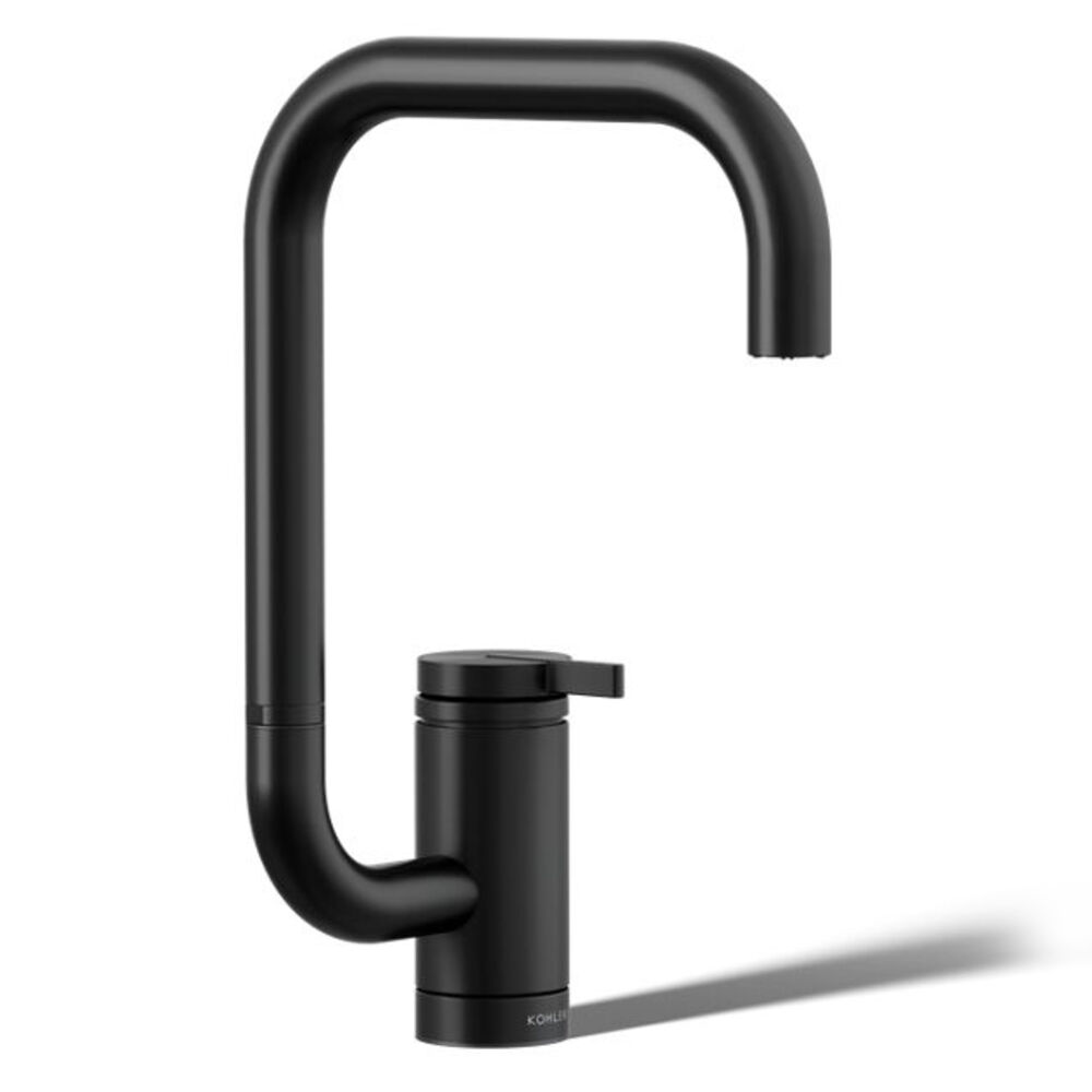Kohler® K-28290-BL Components® Single-Handle Bar Faucet w/ Two-Function Extended-Reach Spout, Matte Black