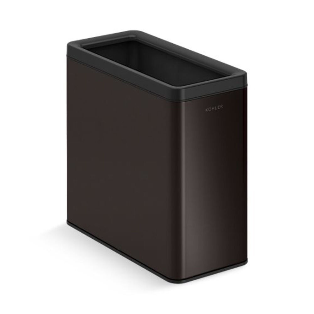 K-31313-BST 12-liter open-top trash can, Black Stainless