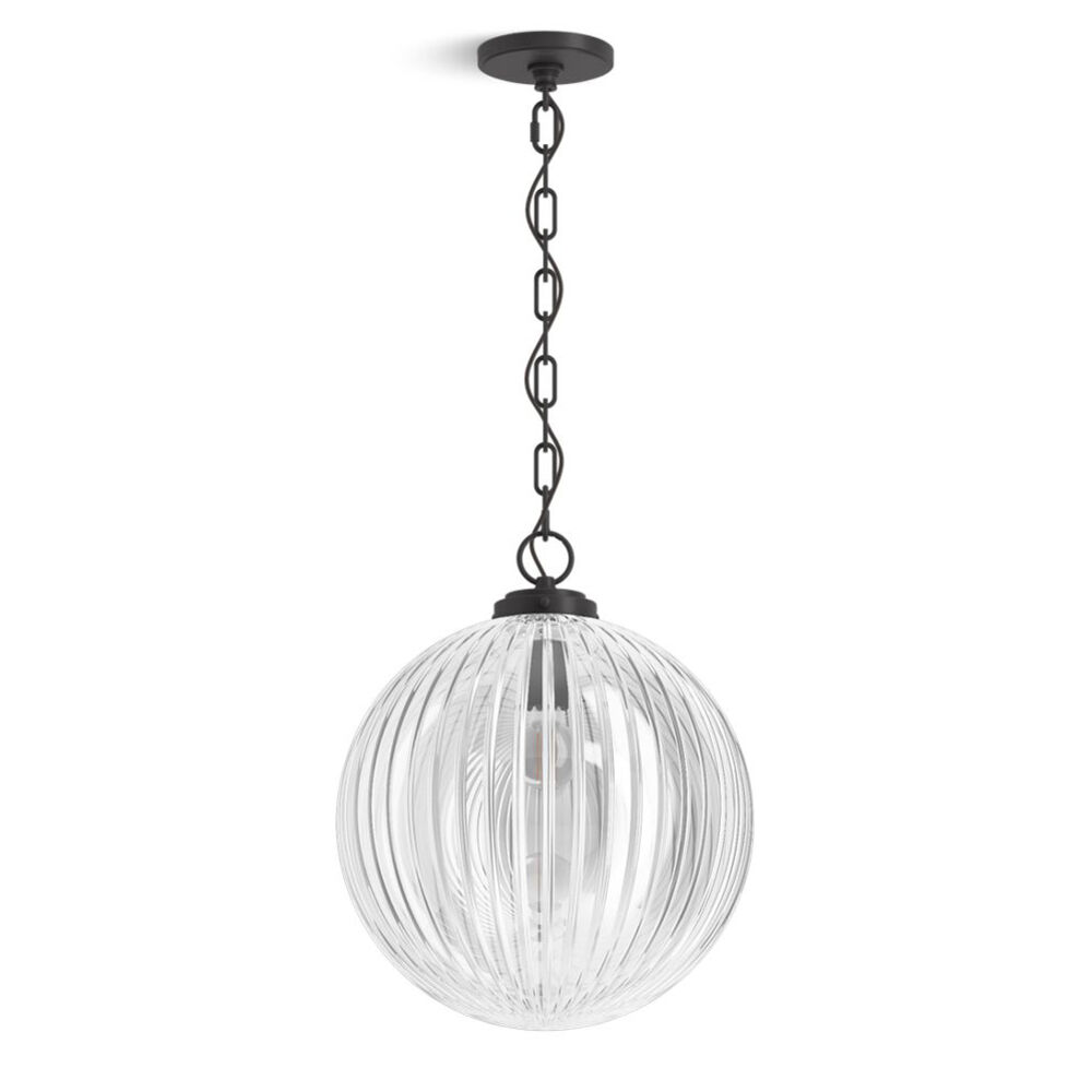 K-32259-PE01-BLL Embra™ by Studio McGee 14" pendant, Matte Black