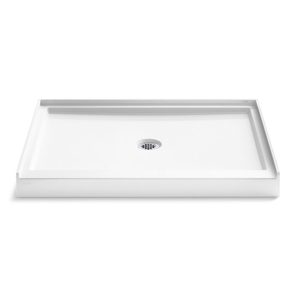 K-44143-HW1 Stoneridge™ 48" x 36" Alcove Shower Base, Center Drain, Honed White