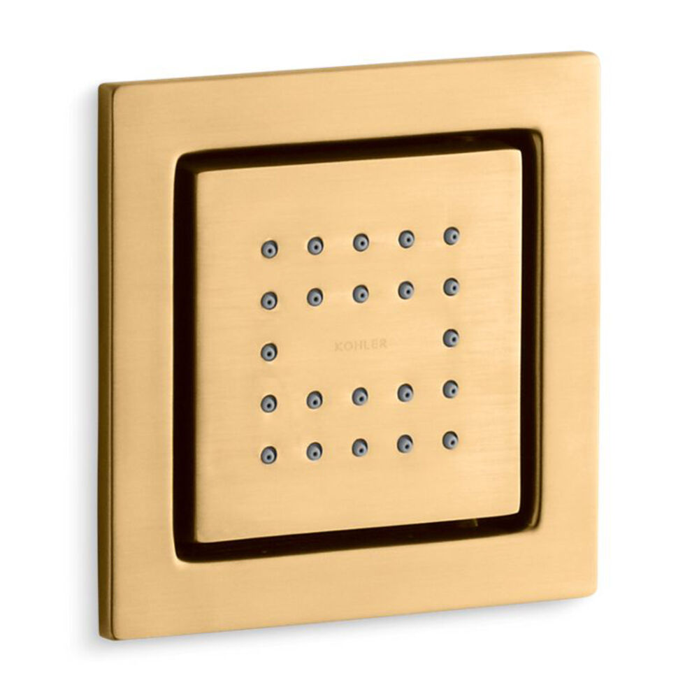 K-8003-2MB WaterTile® Square 22-Nozzle Single-Function Body Spray, 2.5 gpm, Vibrant Brushed Moderne Brass