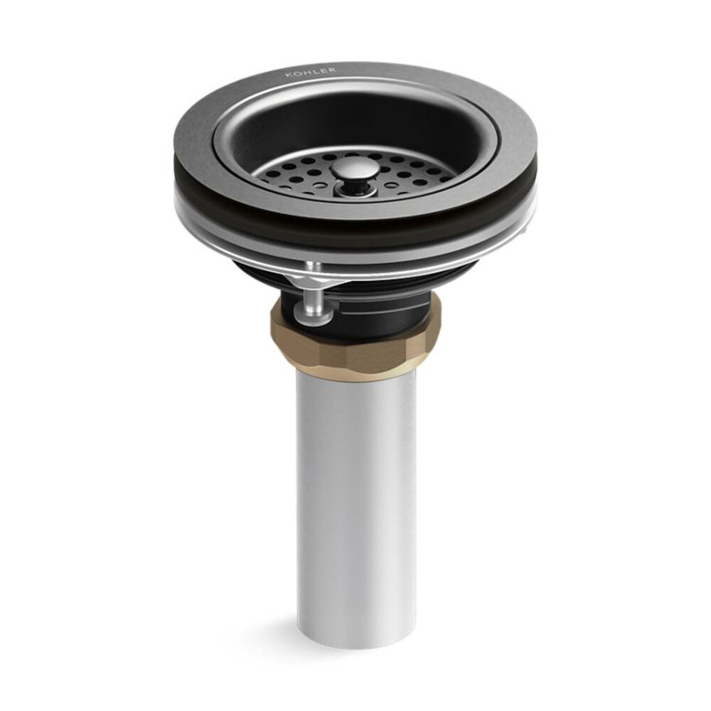 K-8801-BGP Duostrainer® Sink Drain and strainer w/ tailpiece, Vibrant Brushed Graphite