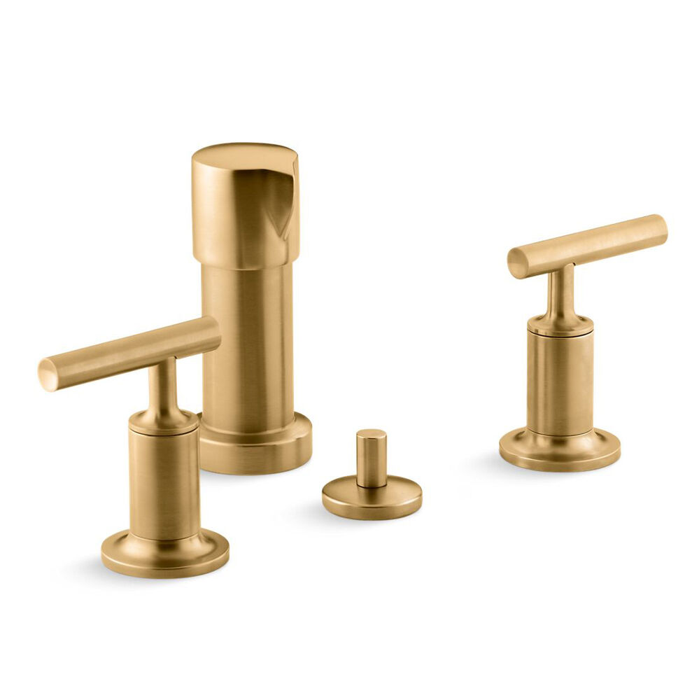 K-14431-4-2MB Purist® Vertical Spray bidet Faucet w/ Lever Handles, Vibrant Brushed Moderne Brass