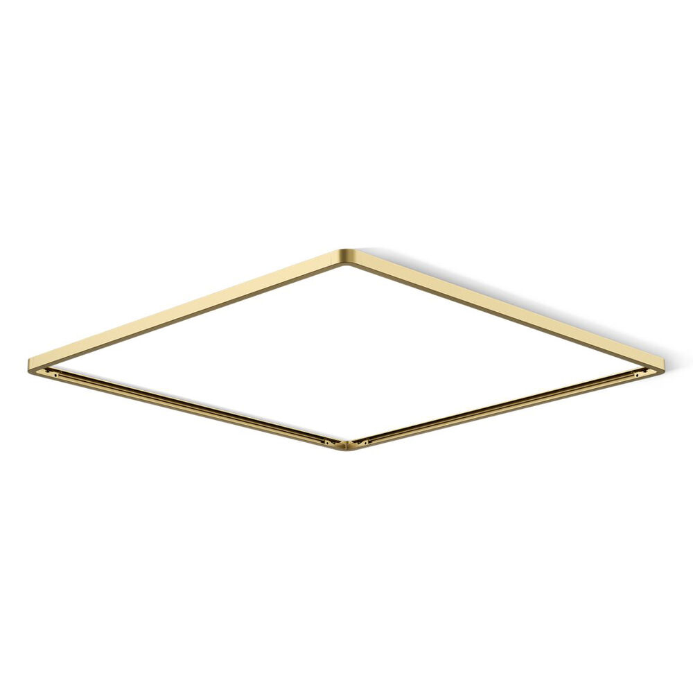 K-31111-2MB Real Rain® Overhead panel Trim, Vibrant Brushed Moderne Brass