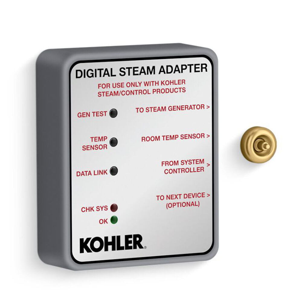 K-32311-2MB Invigoration® Series Digital steam adapter, Vibrant Brushed Moderne Brass