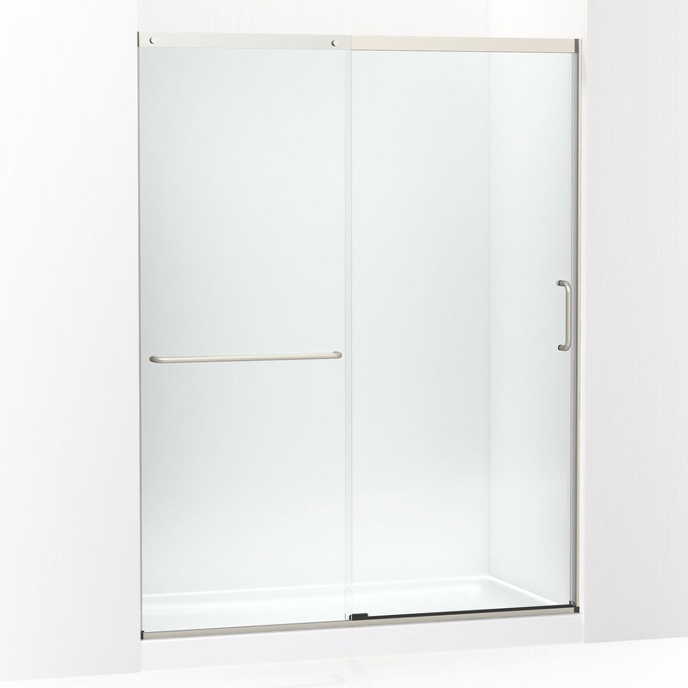 K-707615-8L-MX Elate® Tall 75-1/2" H sliding Shower Door w/ 5/16"-thick glass, Matte Nickel