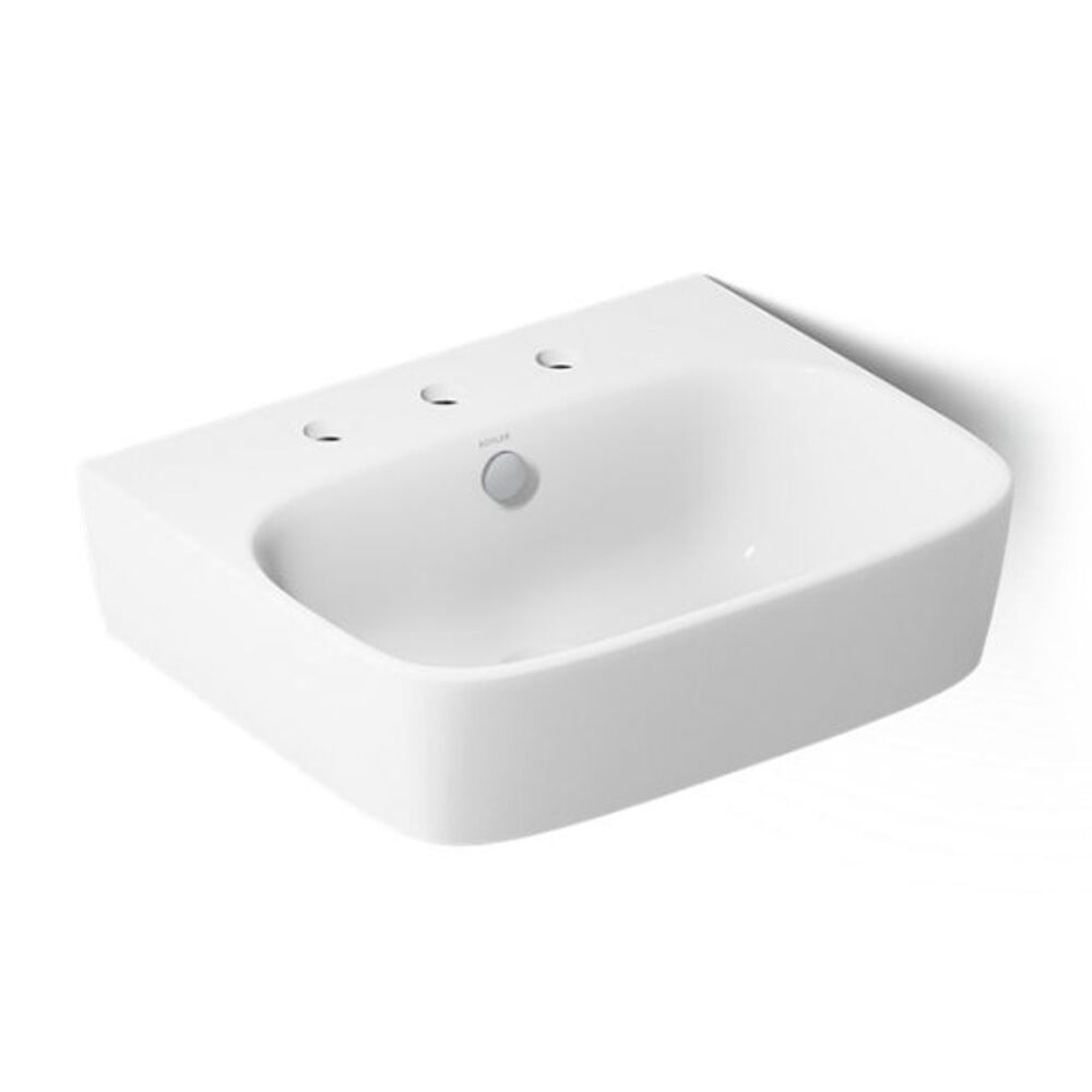 K-77767-8-0 ModernLife® 21-3/4" Rectangular Wall-Mount Bathroom Sink, White