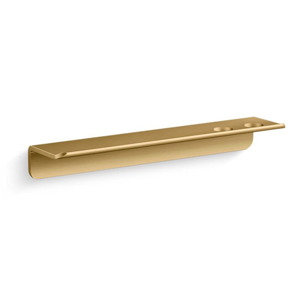 K-97622-2MB Choreograph® 14" floating Shower shelf, Vibrant Brushed Moderne Brass