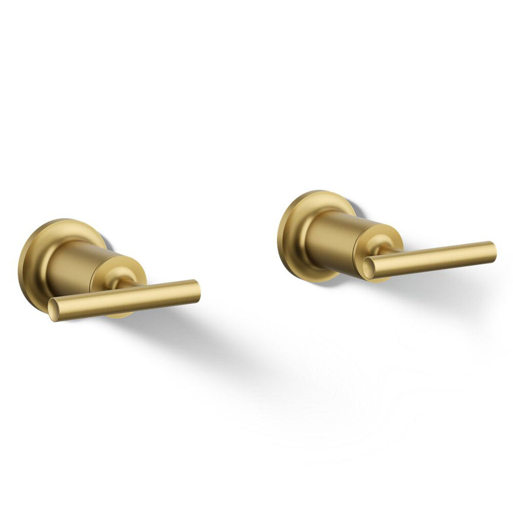K-T14429-4-2MB Purist® Deck- or Wall-Mount Bath Faucet Handle Trim w/ Lever Design, Vibrant Brushed Moderne Brass
