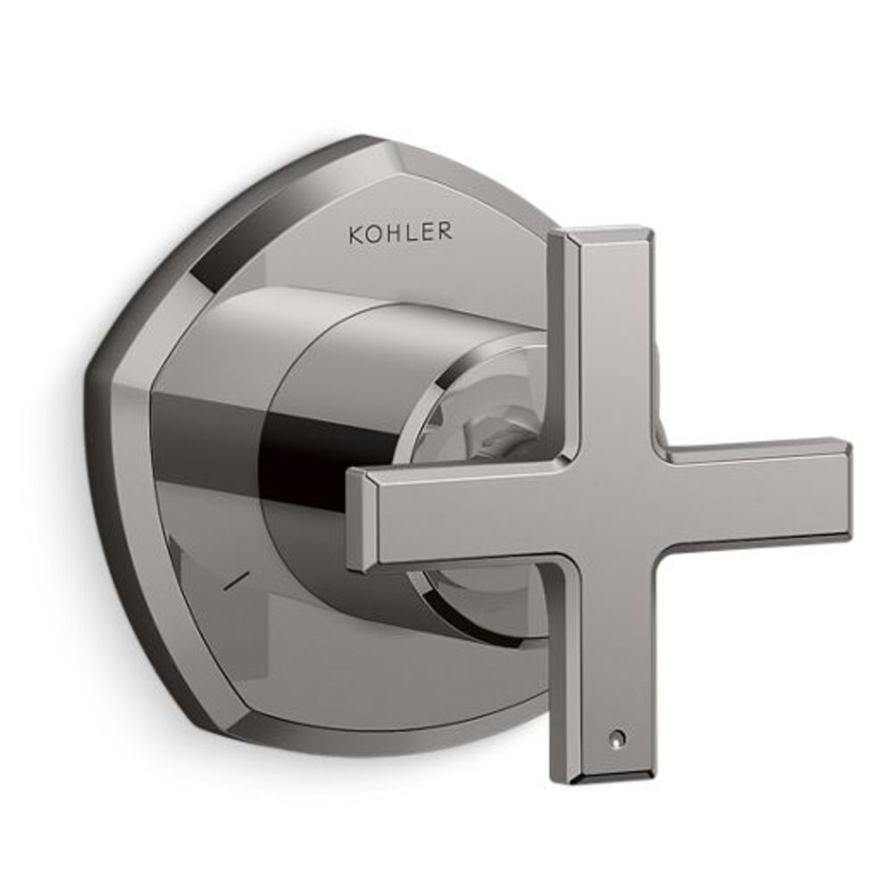K-T27042-3-TT Occasion® MasterShower® transfer Valve Trim w/ Cross Handle, Vibrant Titanium