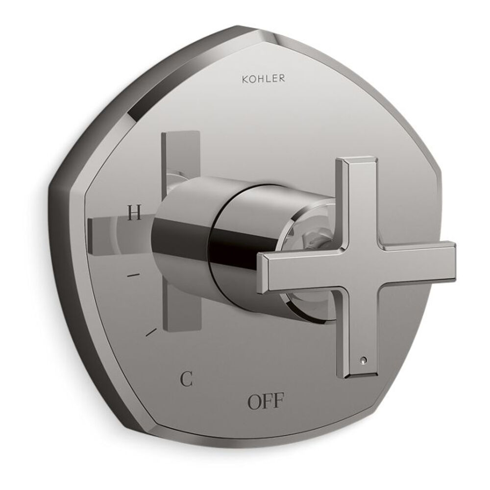 K-TS27043-3-TT Occasion® Rite-Temp® Valve Trim w/ Cross Handle, Vibrant Titanium