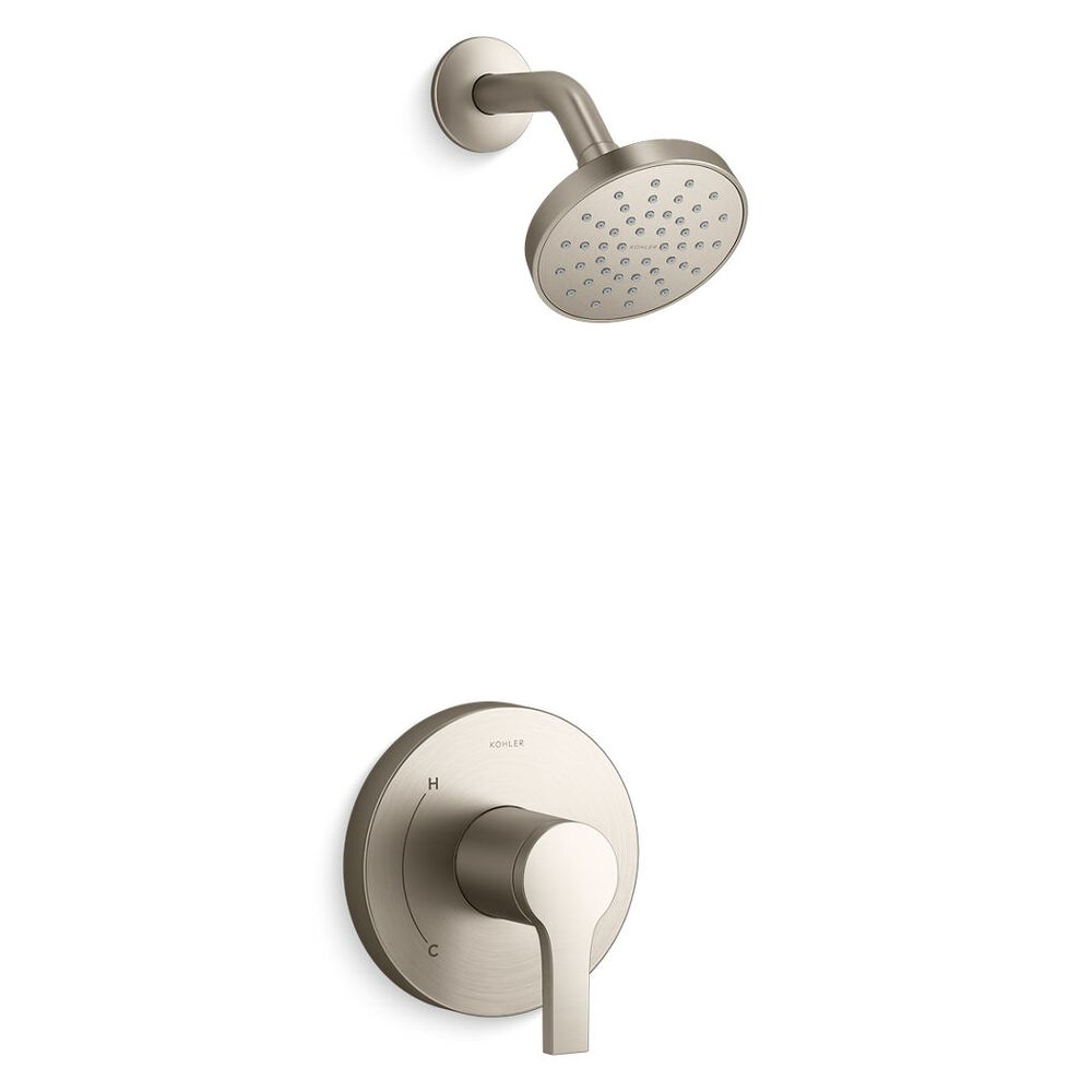 K-TS35321-4G-BN Elate® Rite-Temp® Shower Trim Kit, 1.75 gpm, Vibrant Brushed Nickel