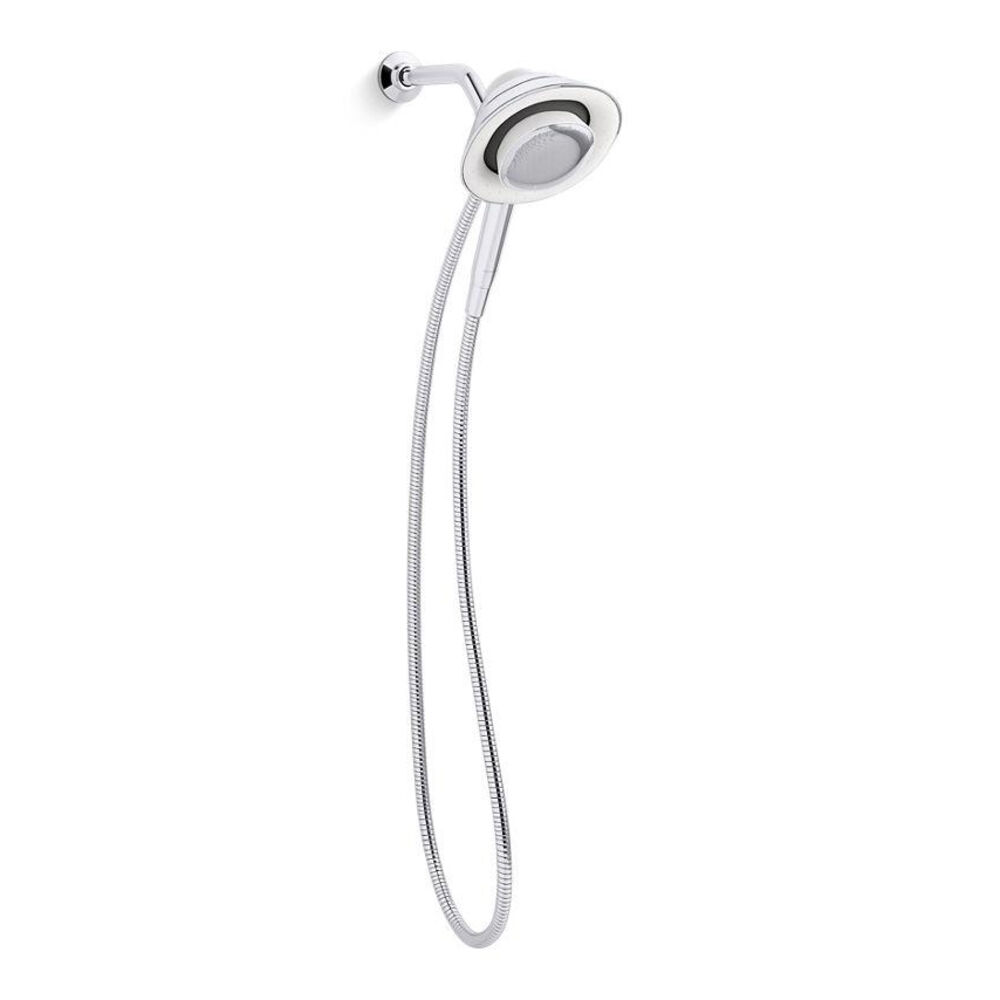 Kohler® 28241-NKE-CP 28241-NKE Moxie® Single-Function Handshower with Wireless Speaker, 6-1/2 in Dia Round Shower Head, 2.5 gpm Flow Rate, 61 in L Hose, 1/2 in NPT Connection, Polished Chrome